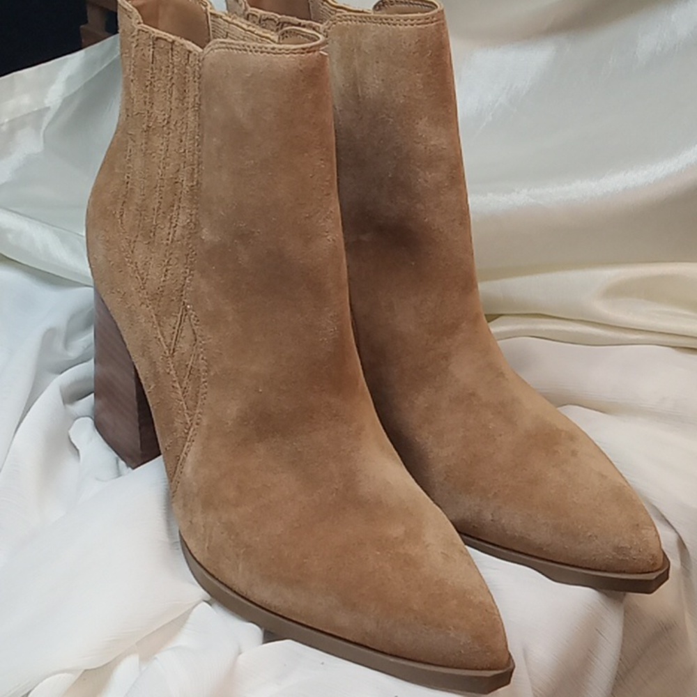 Marc Fisher Tan Ankle Boots